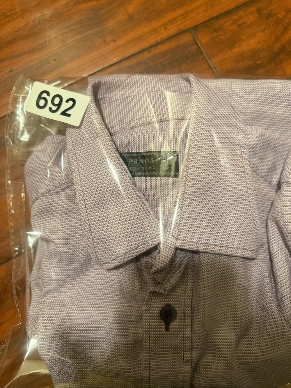 Prada Men's Light Lavender Button-Down Shirt sizes 38/15